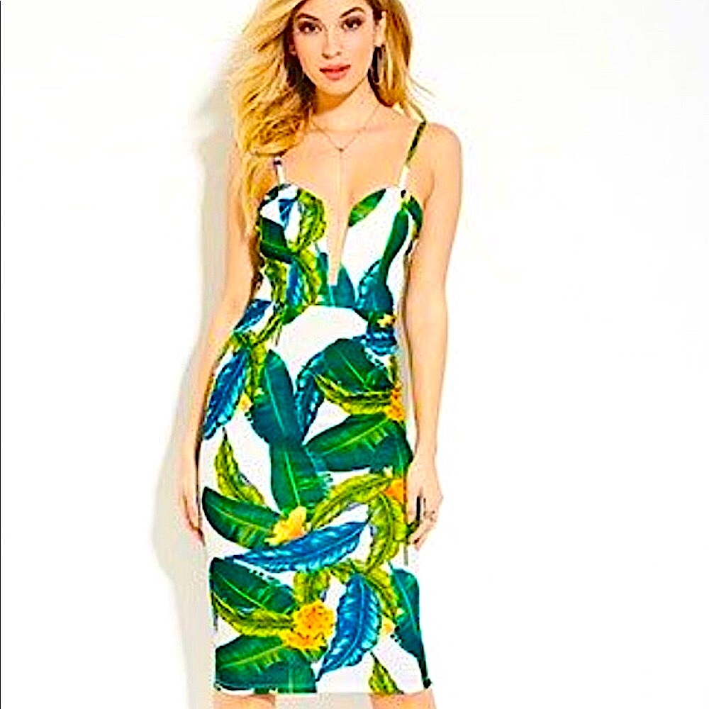 TIGER MIST Green Tropics Miranda Dress - Picture 1 of 11